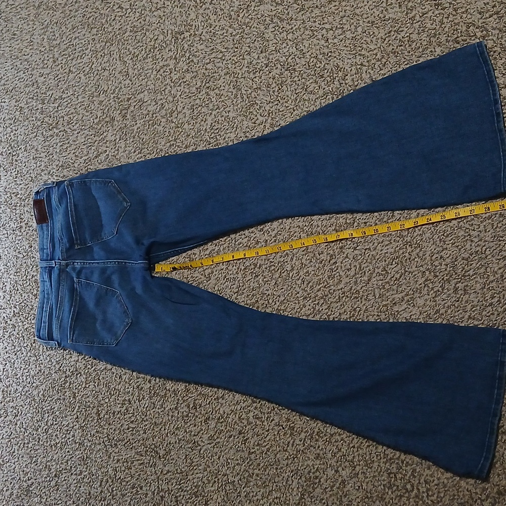 Hollister Blue High rise Flare Wide Leg Jeans - Picture 7 of 12